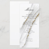 Alcohol Ink Handgemaakte Witte Platte Menu (Voorkant / Achterkant)