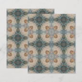 Alcohol Ink Kaleidoscope Floral Craft Paper (Voorkant / Achterkant)