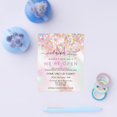 Alcohol Ink Makeup Artist Holographic Glitter Chic Flyer (Enkel)