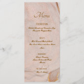 Alcohol Ink Roos Elegante Platte Menu (Voorkant)