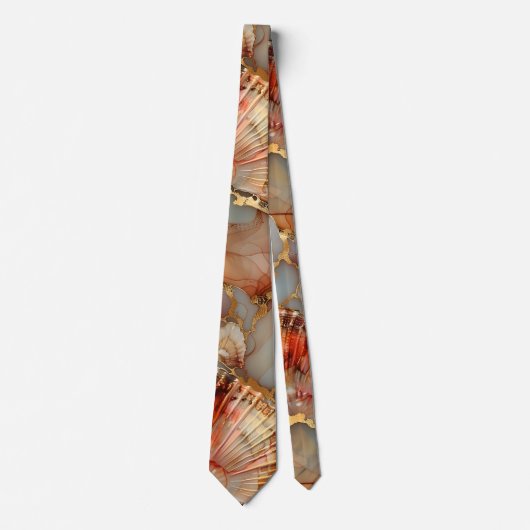 Alcohol Ink Shell Stropdas (Voorkant)