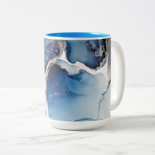 Alcohol Ink Two-Tone Coffee Mok (Voorkant rechts)