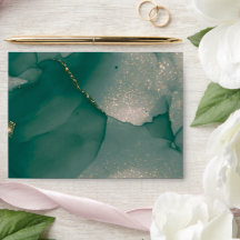 Alcohol Inkt Groene Glitter Chic Envelope