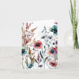 Alcohol Inkt Waterverf Bloem Blank Notitiekaartje