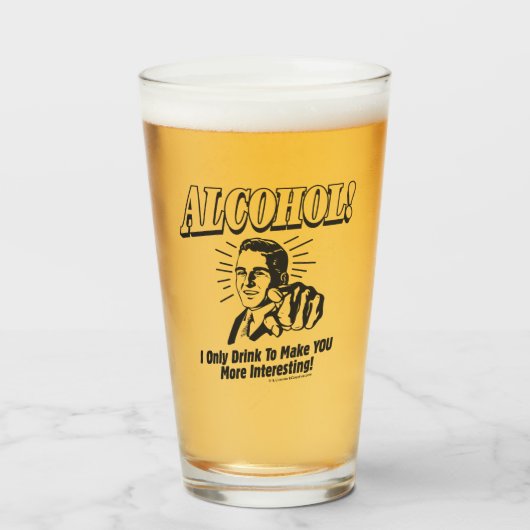 Alcohol: maak je interessanter glas (Voorkant gevuld)