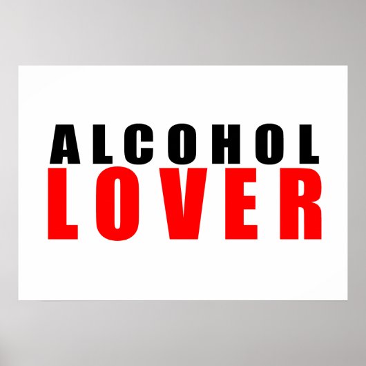 Alcohol-minnaar Poster (Voorkant)