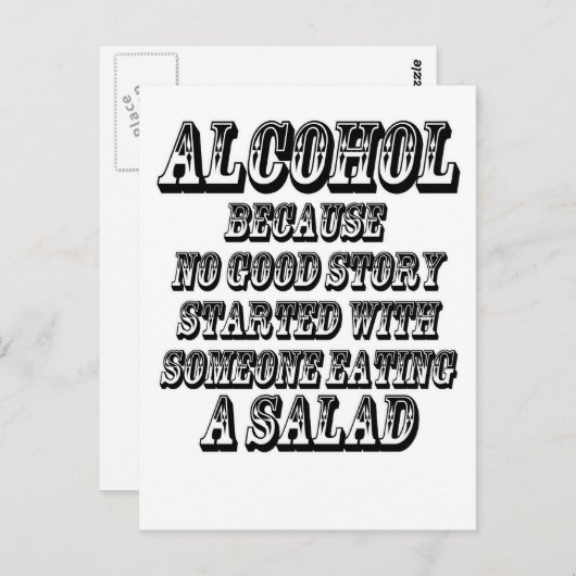 ALCOHOL - Omdat Briefkaart (Voorkant / Achterkant)