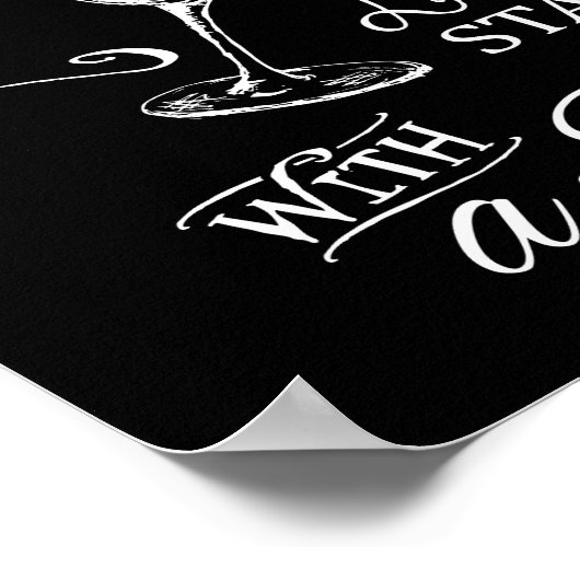 Alcohol Omdat geen enkel groot liefdesverhaal Prin Poster (Hoek)