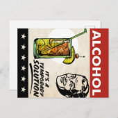 ALCOHOL OPLOSSING MAN AANKONDIGINGSKAART (Voorkant / Achterkant)