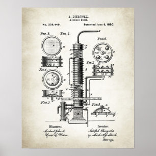 Alcohol stille patent poster