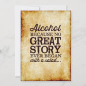 Alcohol van het Tabelteken van het perkament 5x7 o Kaart (Voorkant)