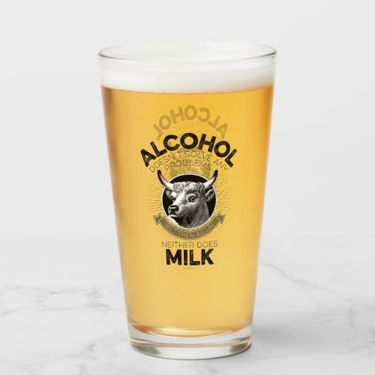 Alcohol vs. melk glas (Voorkant gevuld)