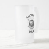 Alcohol vs. melk matglas bierpul (Voorkant rechts)