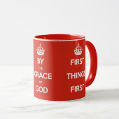 Alcoholics Anonymous Slogans  Mug (Red) Mok (Voorkant rechts)