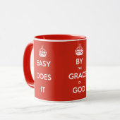 Alcoholics Anonymous Slogans  Mug (Red) Mok (Voorkant links)