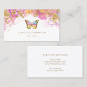 Alcoholinkt Butterfly logo Visitekaartje (Voorkant / Achterkant)