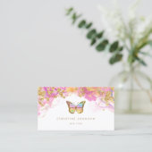 Alcoholinkt Butterfly logo Visitekaartje (Staand voorkant)