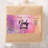 Alcoholinkt roze en goudpleisters etiket (Insitu)