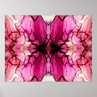 Alcoholinkt schilderen. Kaleidoscoop. Paars