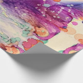 Alcoholinkt Schilderen met Paars Cadeaupapier (Hoek)