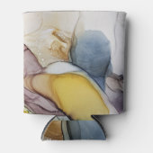 Alcoholinkt wervelt, gele tint, abstract. blikjeskoeler (Voorkant)