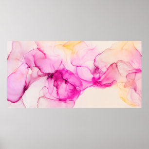 Alcoholinkt zee textuur. Contemhedendaagse kunst. Poster