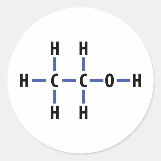 alcoholische verbinding ronde sticker (Voorkant)