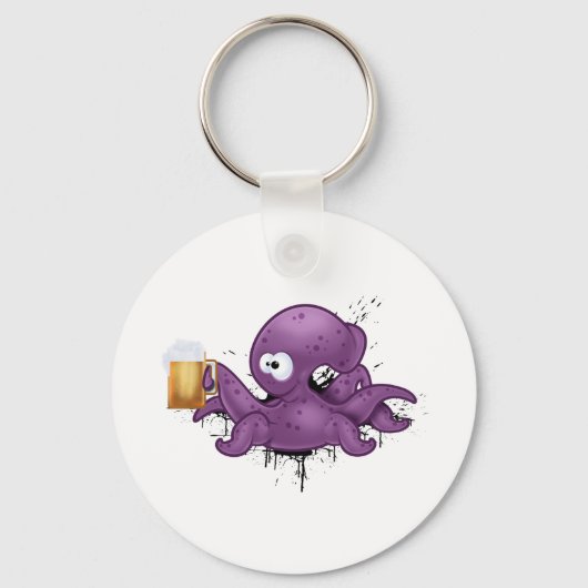 Alcoholoctopus Sleutelhanger (Voorkant)