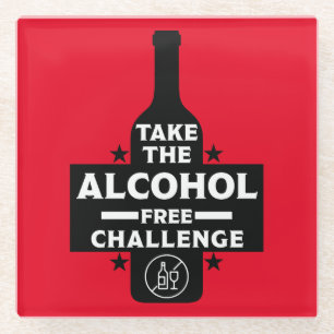 Alcoholvrij en nuchter glazen onderzetter