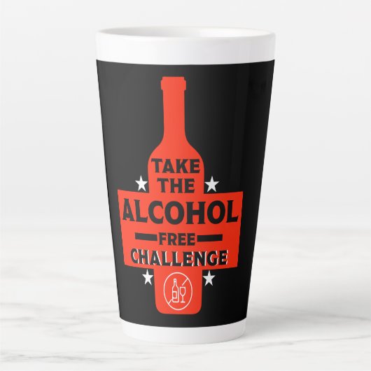 Alcoholvrij en nuchter latte mok (Voorkant)