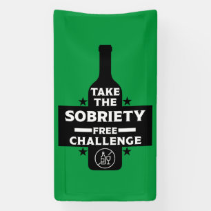 Alcoholvrij en nuchter spandoek