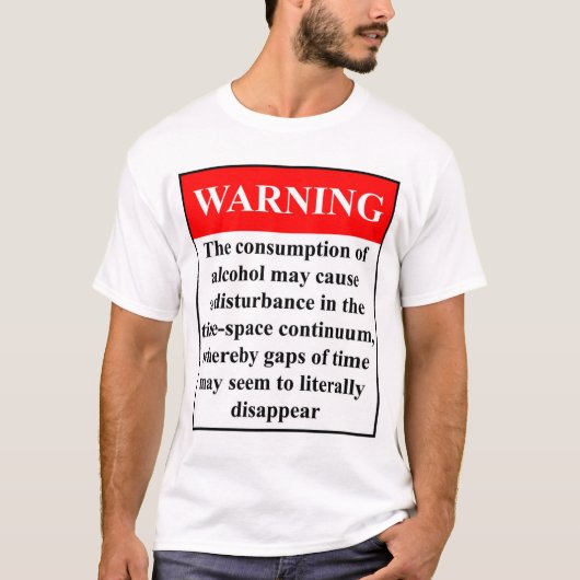 Alcoholwaarschuwing T-shirt (Voorkant)