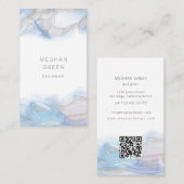 alcool bleu éthérée encre Carte de visite moderne (Devant / Derrière)