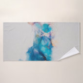 Alcool Enk Art. Peinture Abstraite. Alcool Ink ba (Serviette de bain)