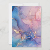 Alcool Ink Marbre bébé Douche Invitation (Dos)