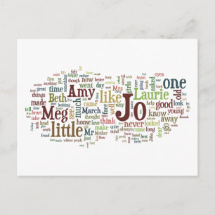 Alcott's Little Women Words briefkaart