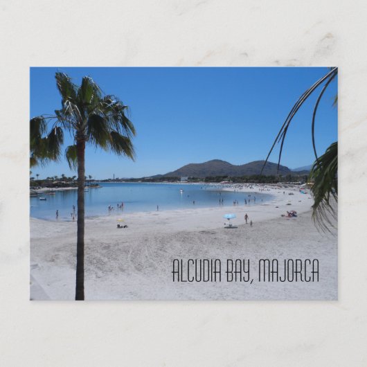 Alcudia Beach en Bay Landscape Majorca Spanje Briefkaart (Voorkant)