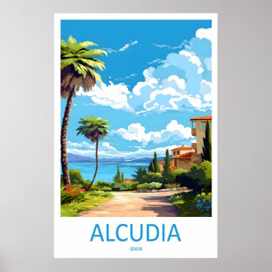 Alcudia Vintage Reisposter Ski Nationaal Park Poster