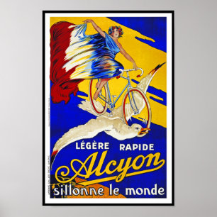 Alcyonfietsen - Franse fietskunst Poster