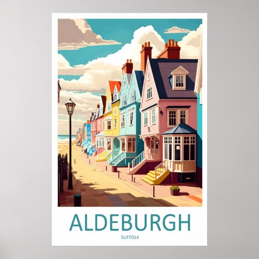 Aldeburgh Vintage Travel Poster Ski National Park (Devant)