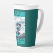 Alderburgh Suffolk Beach Art Grand Café Mug (Angle droit)