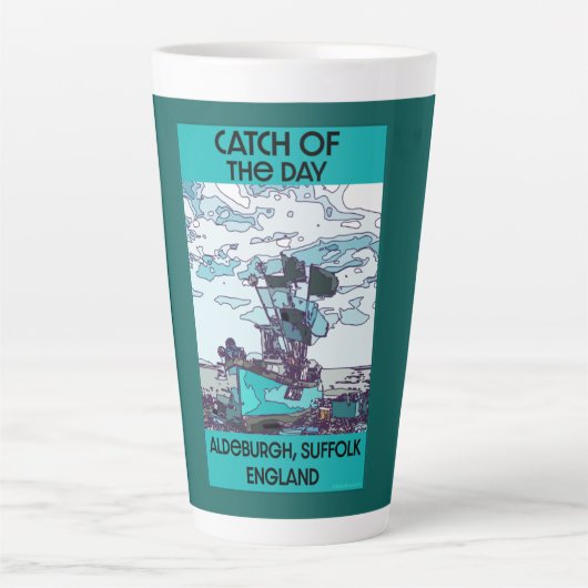 Alderburgh Suffolk Beach Art Grand Café Mug (Devant)