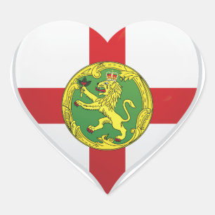 Alderney amour drapeau orgueil autocollant coeur