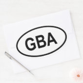 Alderney "GBA" Ovale Sticker (Envelop)