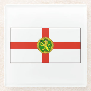 Alderney, vlag glazen onderzetter