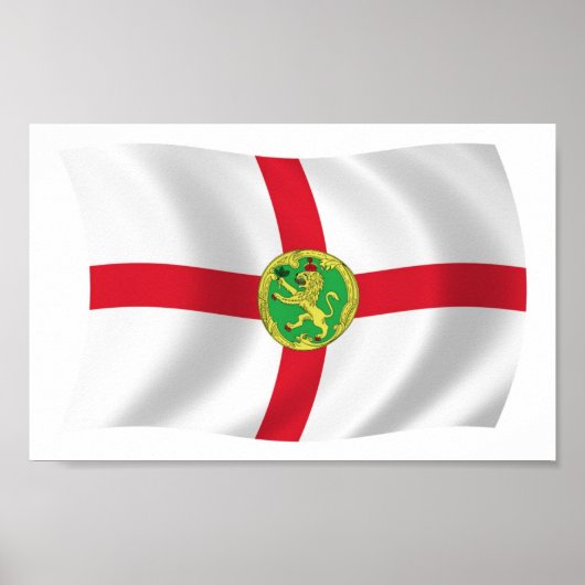 Alderney Vlag Poster Print (Voorkant)