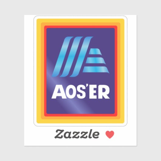 Aldi "AOS'ER" vinyl sticker (Vel)