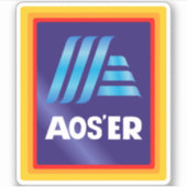 Aldi "AOS'ER" vinyl sticker (Voorkant)