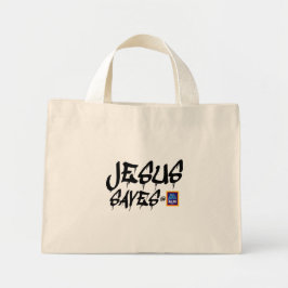 Aldi "Jesus saves" canvas tas