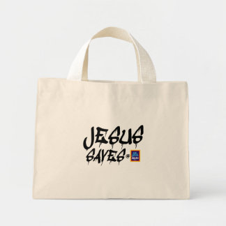 Aldi "Jesus saves" canvas tas